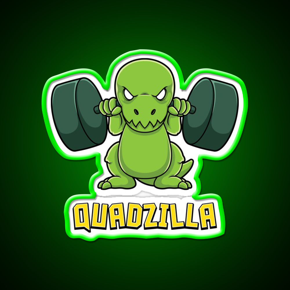 Cute Dinosaur Gym Workout Quadzilla Gift Gym Fitness Led Neon Sign Rgb Color - LED neon sign view 8