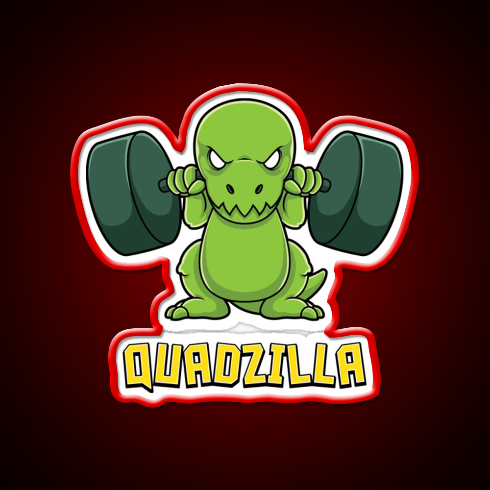 Cute Dinosaur Gym Workout Quadzilla Gift Gym Fitness Led Neon Sign Rgb Color - LED neon sign view 10