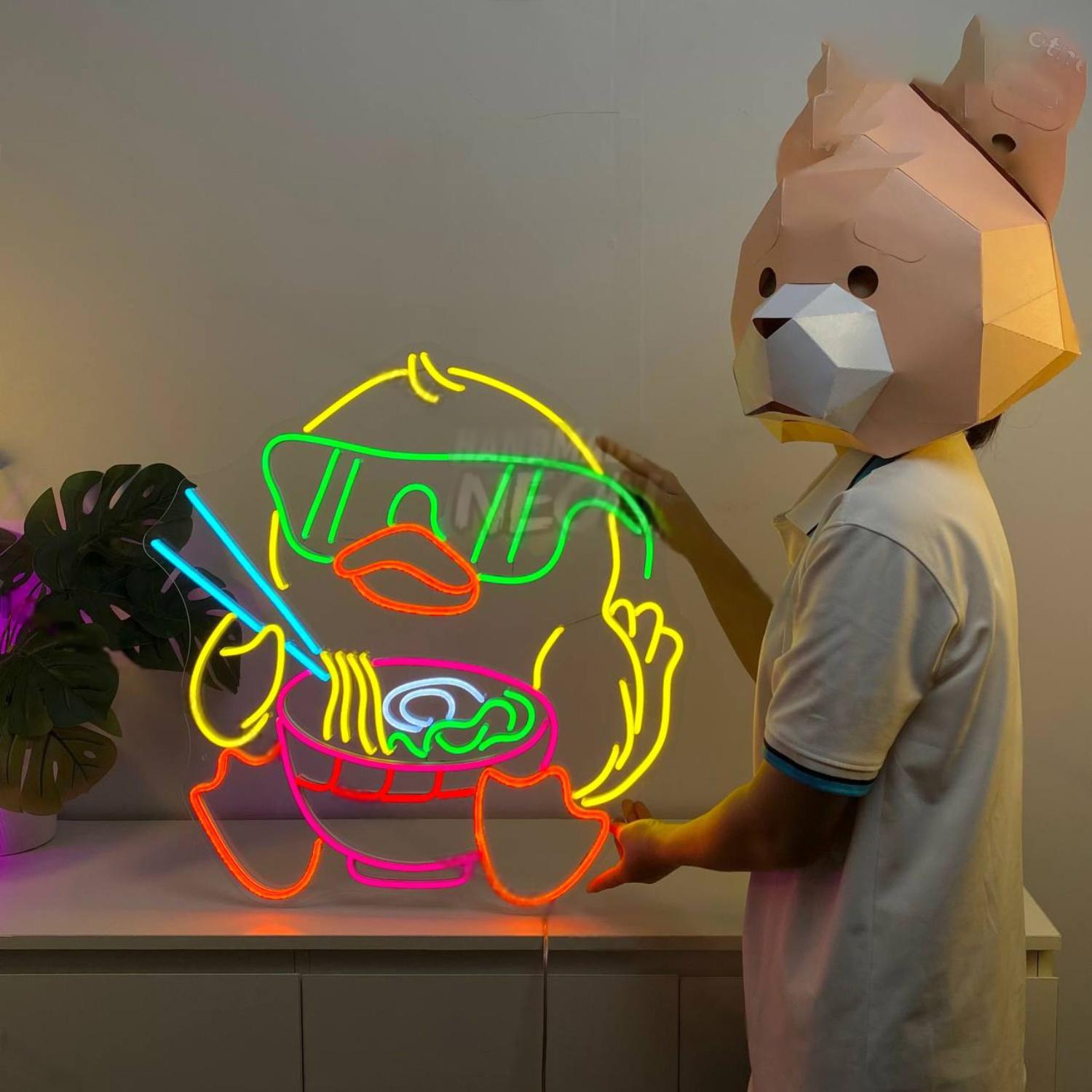 Cute Duck Ramen Led Neon Sign Food Led Neon Sign | Shineneon