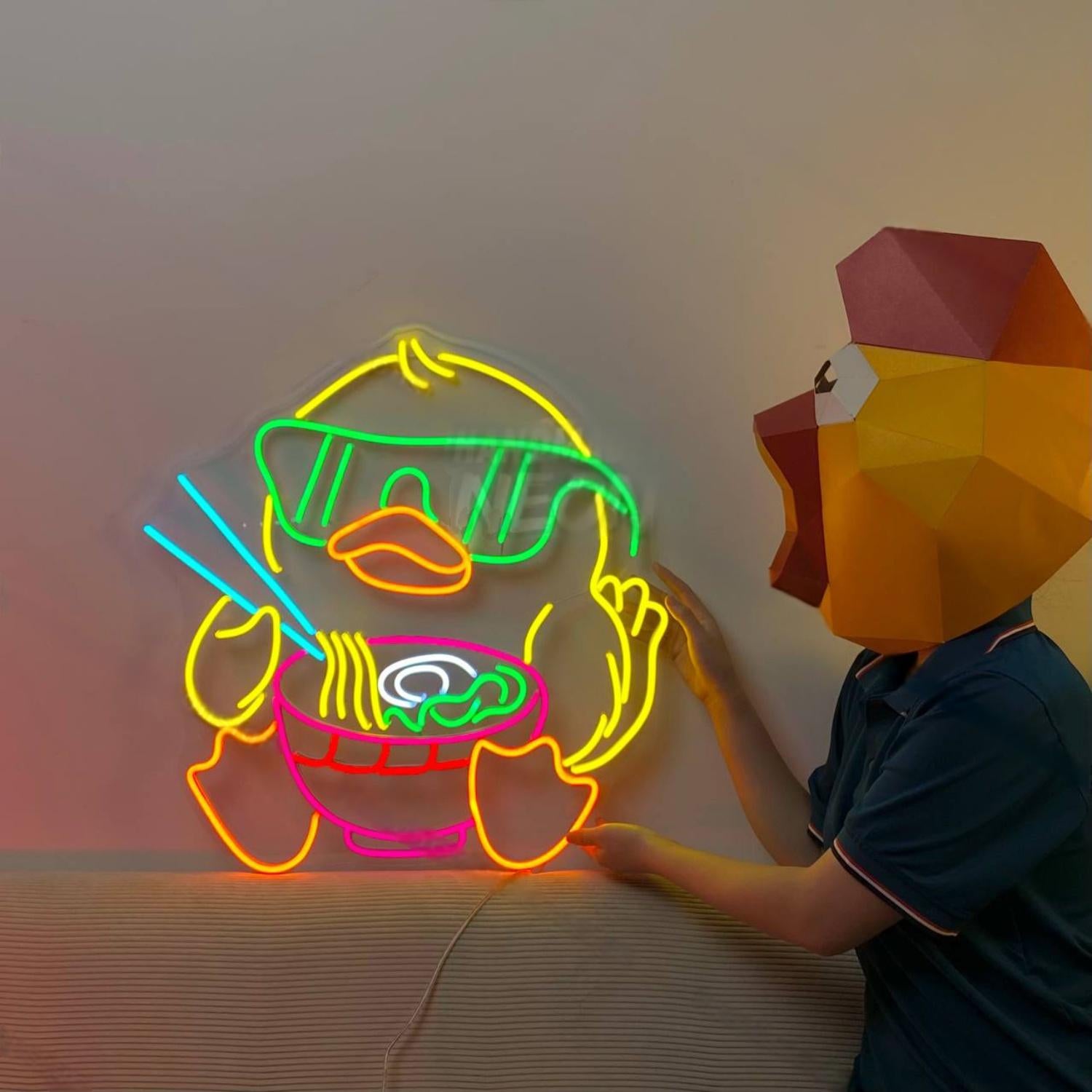 Cute Duck Ramen Led Neon Sign Food Led Neon Sign | Shineneon