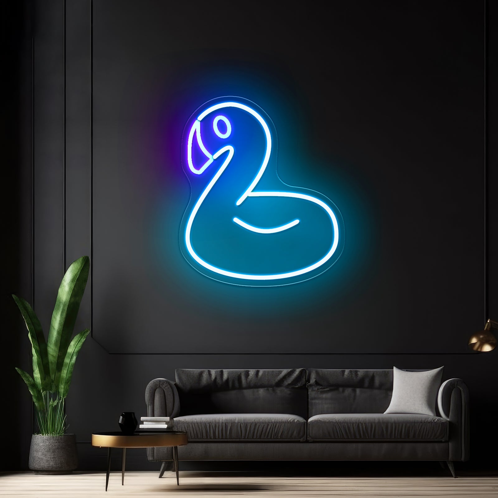 Cute Flamingo Balloon Led Neon Sign For Kids Room