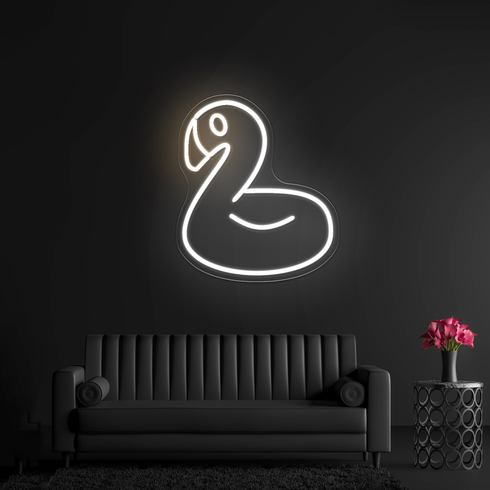 Cute Flamingo Balloon Led Neon Sign For Kids Room