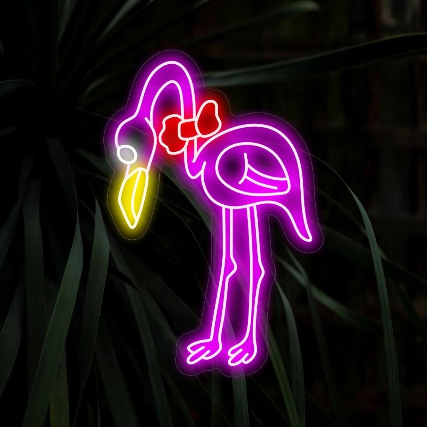 Cute Flamingo Pizza Claw Led Neon Sign For Home Decor | Shineneon