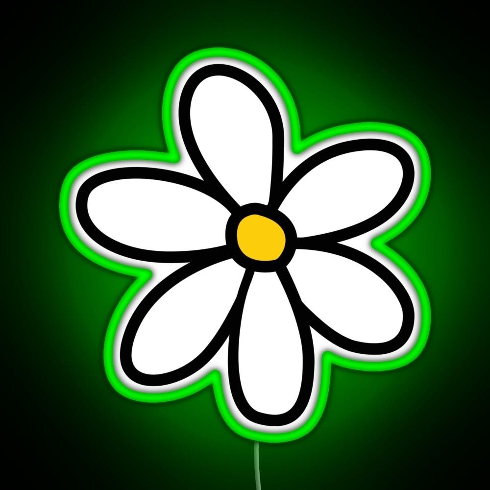 Cute Flower Rgb Led Neon Sign Pop Wall Art - Shineneon
