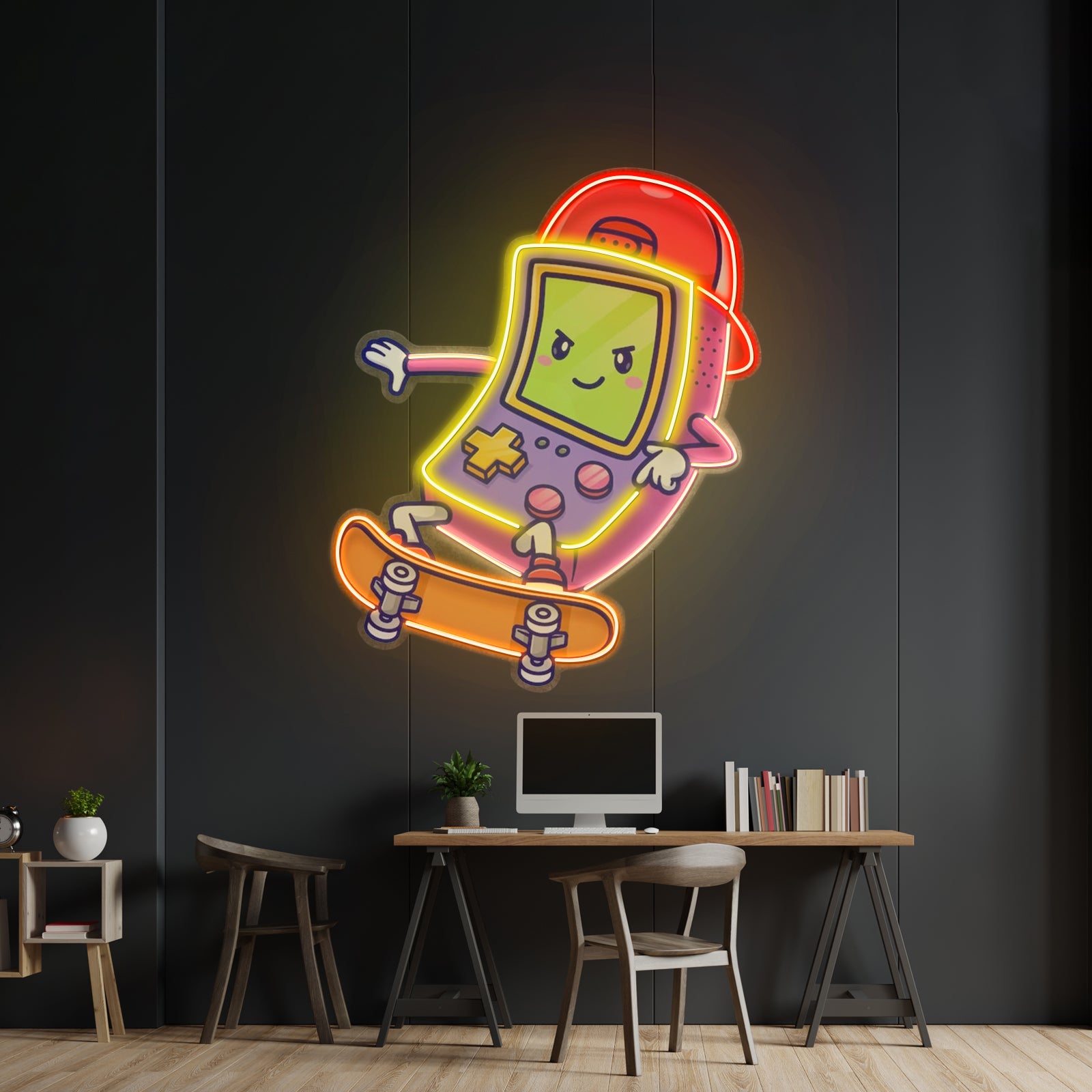 Cute Ghostface Giving Treats Led Neon Sign Light Custom Led Signs