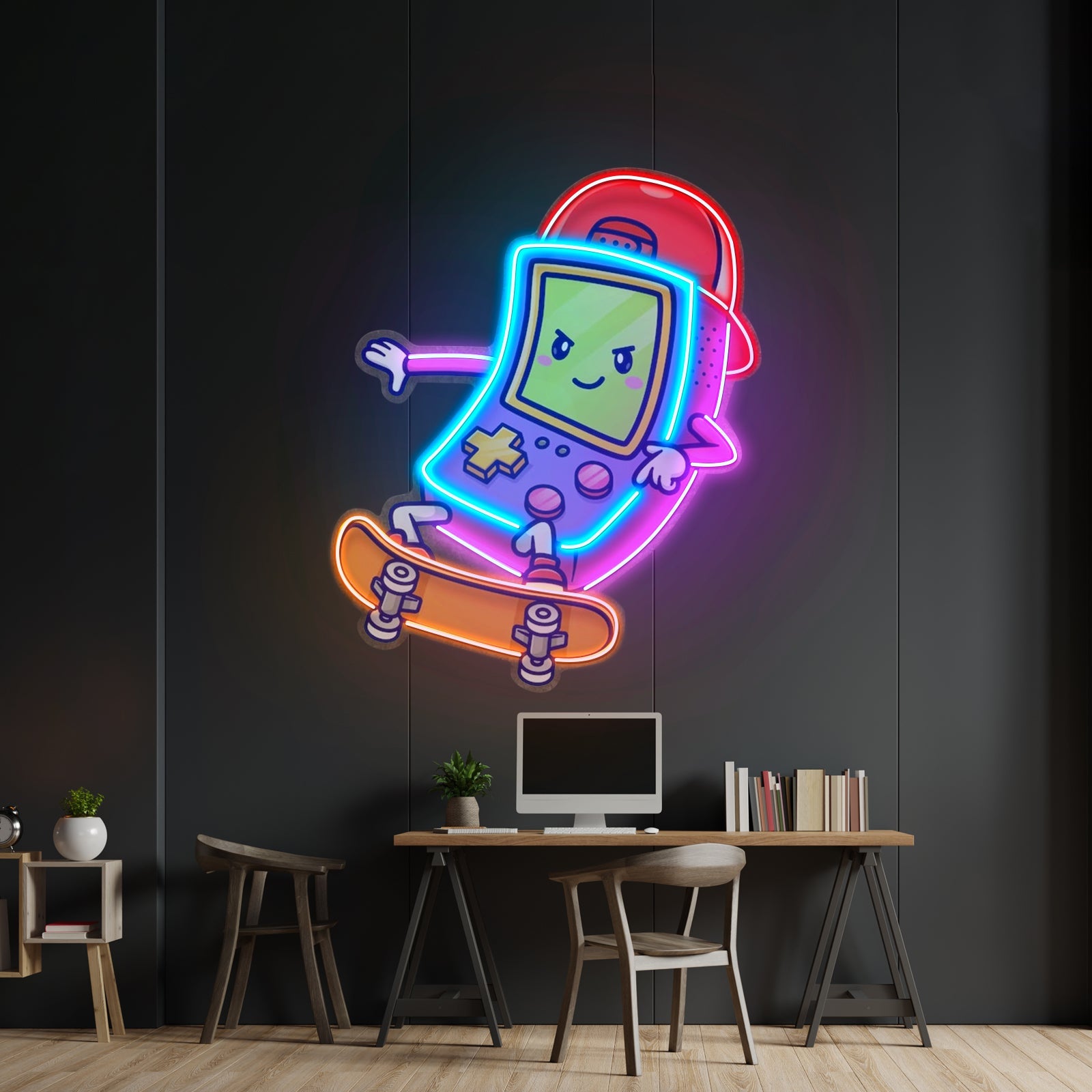 Cute Ghostface Giving Treats Led Neon Sign Light Custom Led Signs - Shineneon