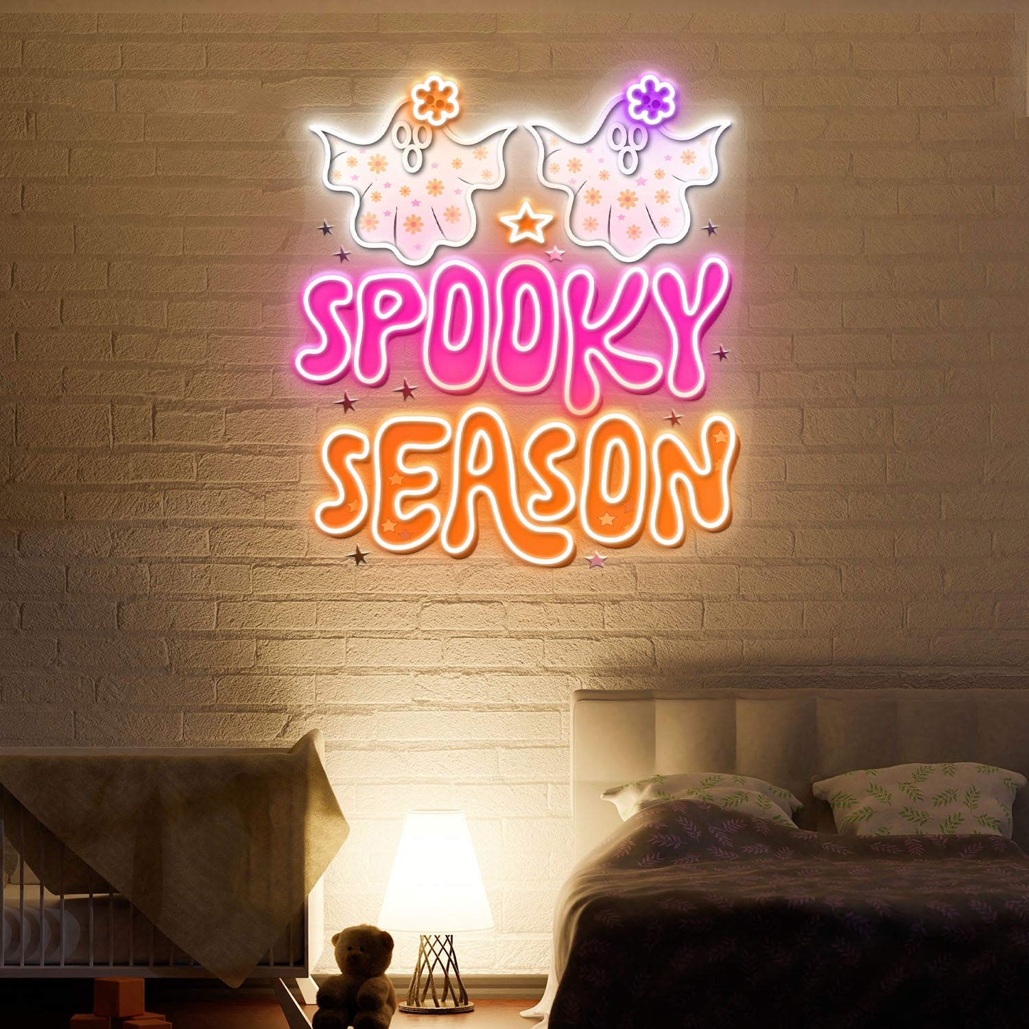 Cute Halloween Spooky Acrylic Led Neon Sign | Shineneon