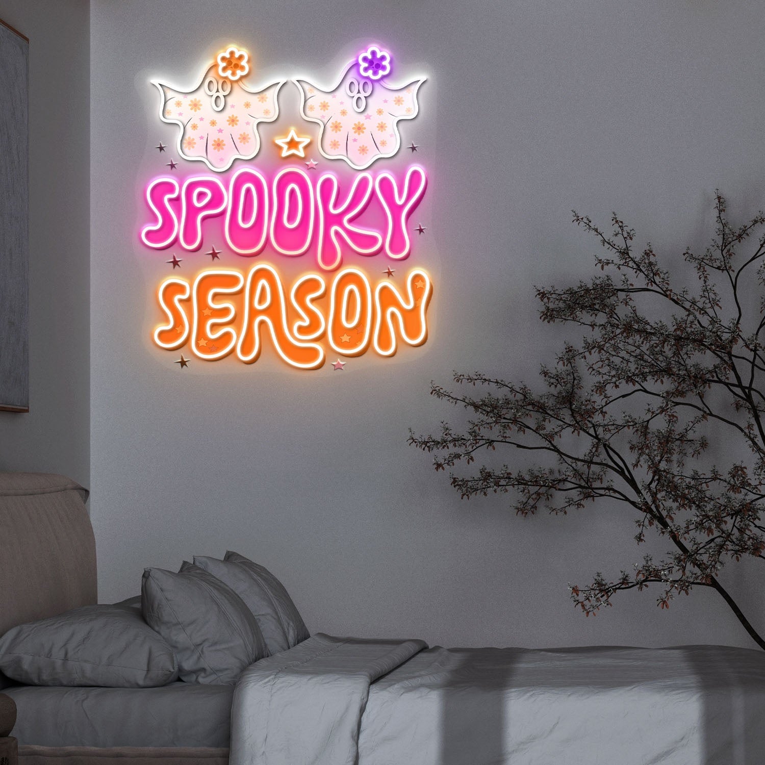 Cute Halloween Spooky Acrylic Led Neon Sign | Shineneon