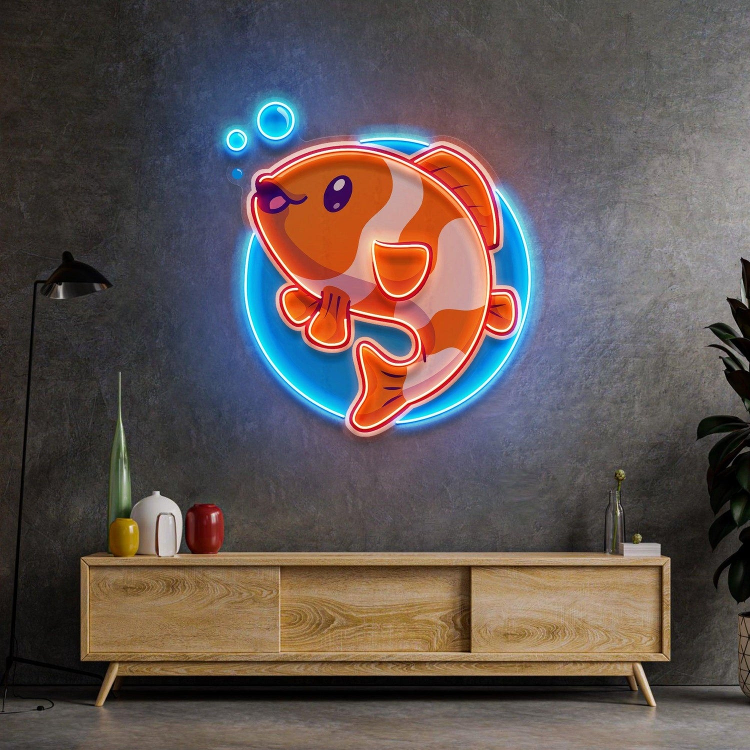 Cute Lightning Face Pop Art Uv Printed Led Neon Sign For Home Wall Decor | Shineneon