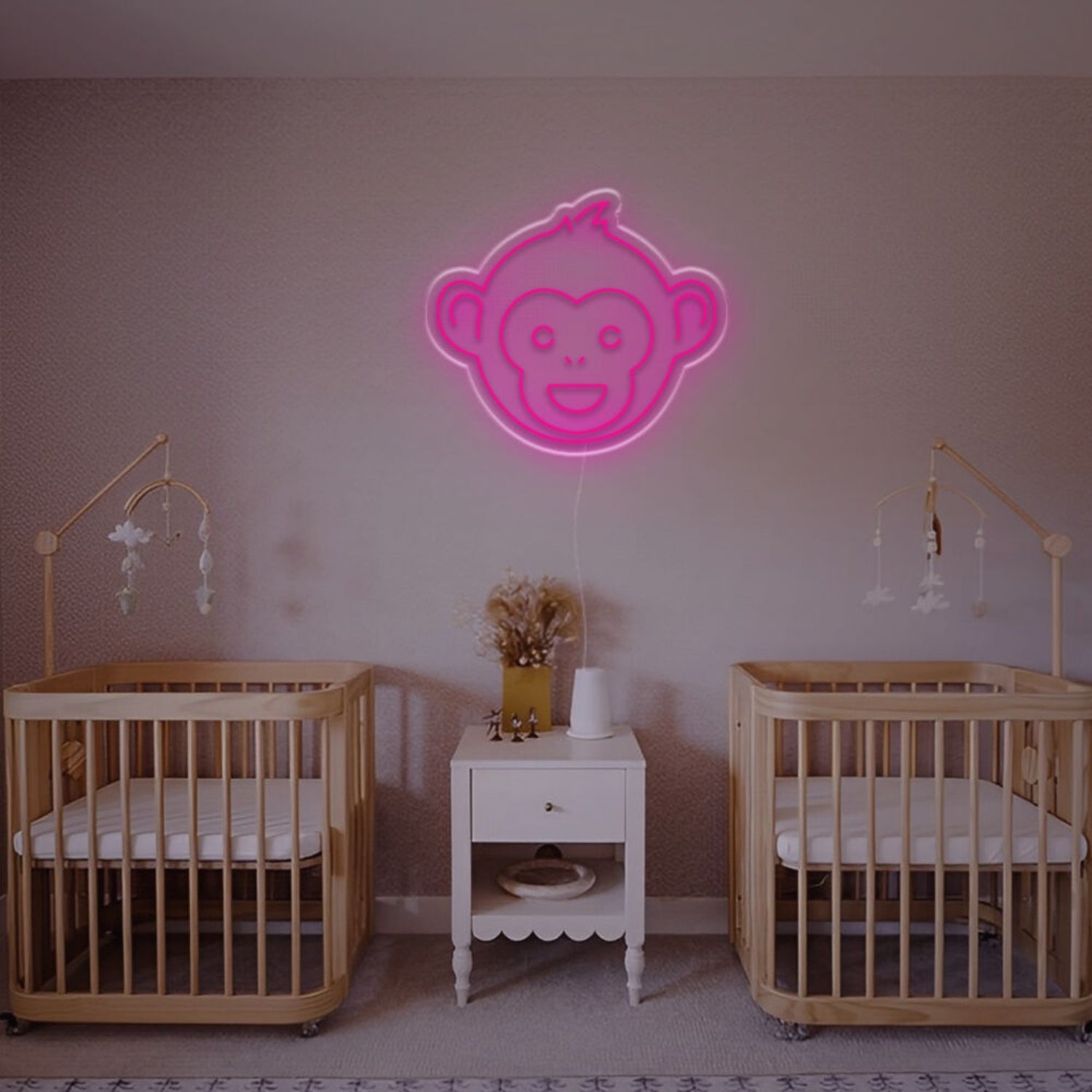 Cute Monkey Head Led Neon Sign For Bars Bedrooms - Shineneon