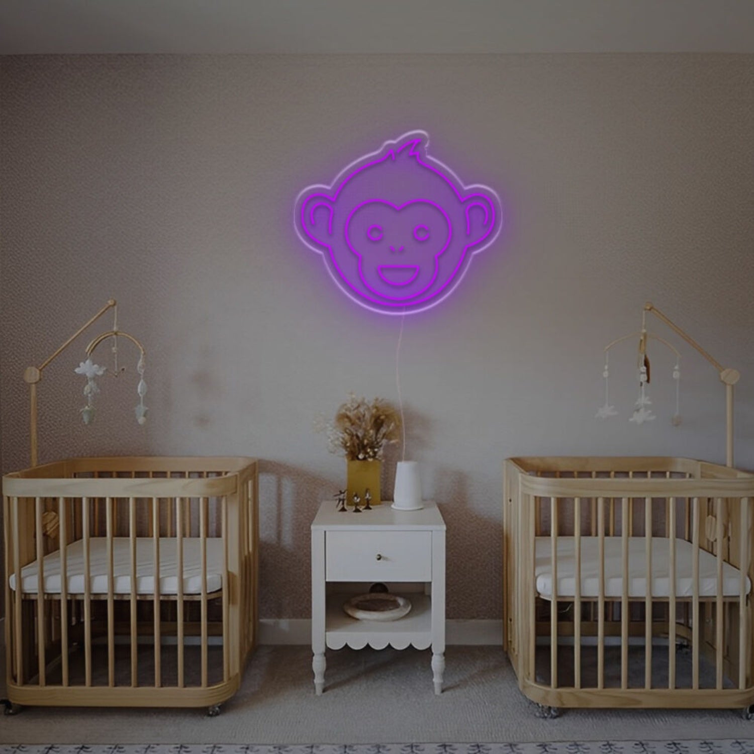 Cute Monkey Head Led Neon Sign For Bars Bedrooms - Shineneon