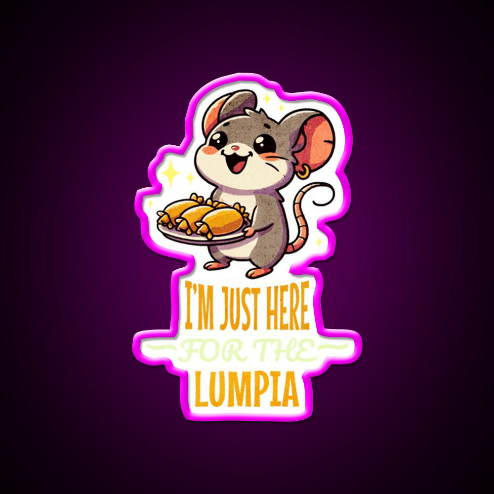 Cute Mouse Snack Lover Snack Food Led Neon Sign Rgb Color - Shineneon