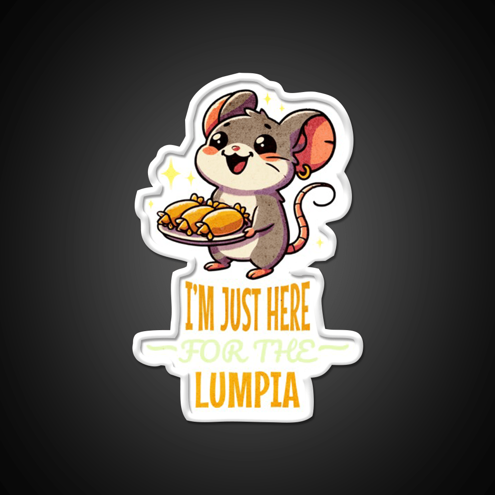 Cute Mouse Snack Lover Snack Food Led Neon Sign Rgb Color - Shineneon