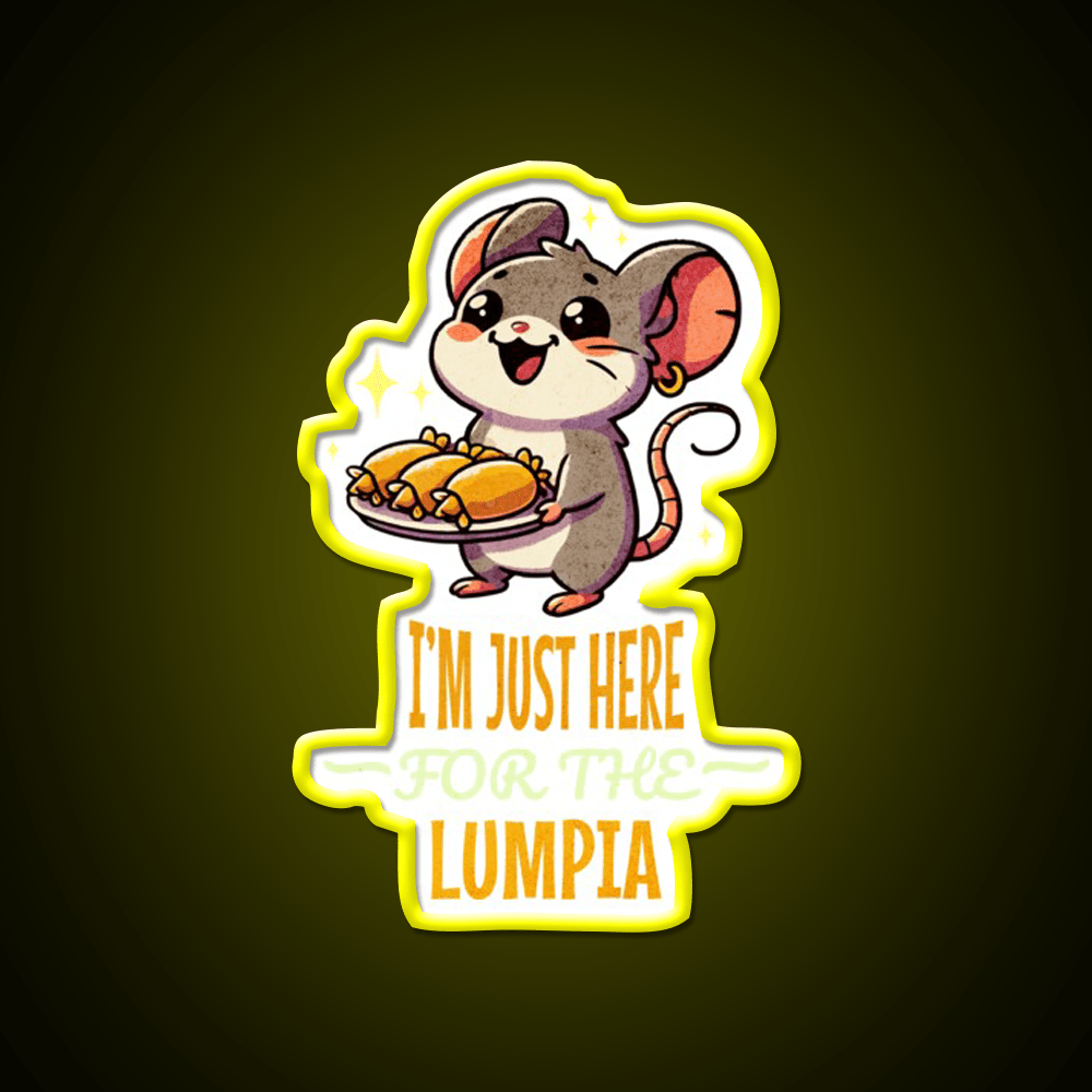 Cute Mouse Snack Lover Snack Food Led Neon Sign Rgb Color - Shineneon
