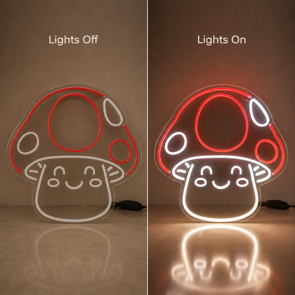 Cute Mushroom LED Neon Sign main product image