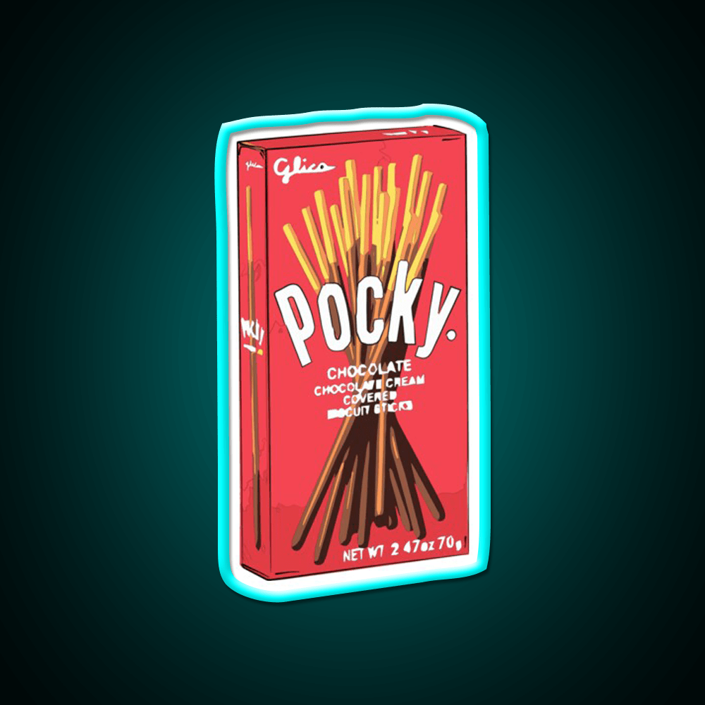 Cute Original Pocky Glico Snack Food Led Neon Sign Rgb Color - Shineneon