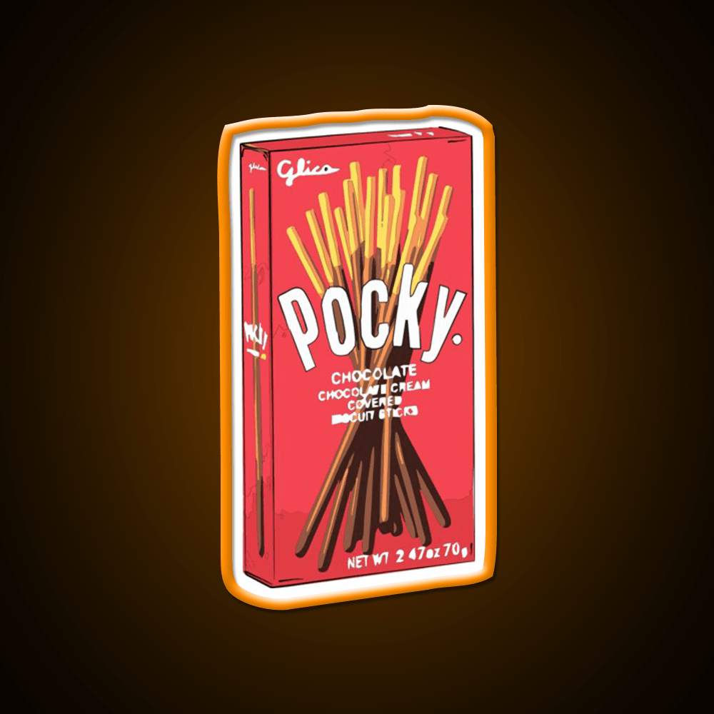Cute Original Pocky Glico Snack Food Led Neon Sign Rgb Color - Shineneon