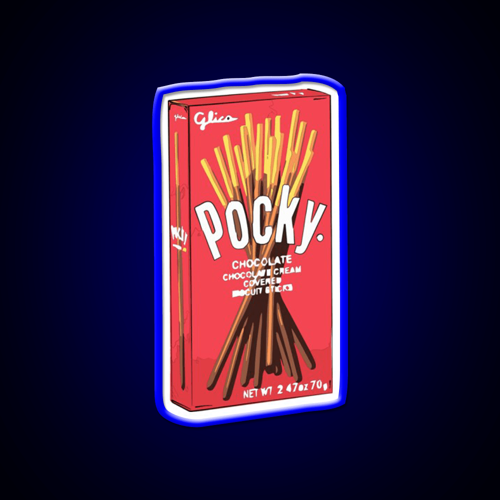Cute Original Pocky Glico Snack Food Led Neon Sign Rgb Color - Shineneon