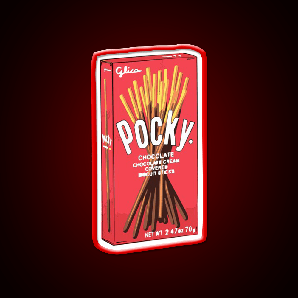 Cute Original Pocky Glico Snack Food Led Neon Sign Rgb Color - Shineneon