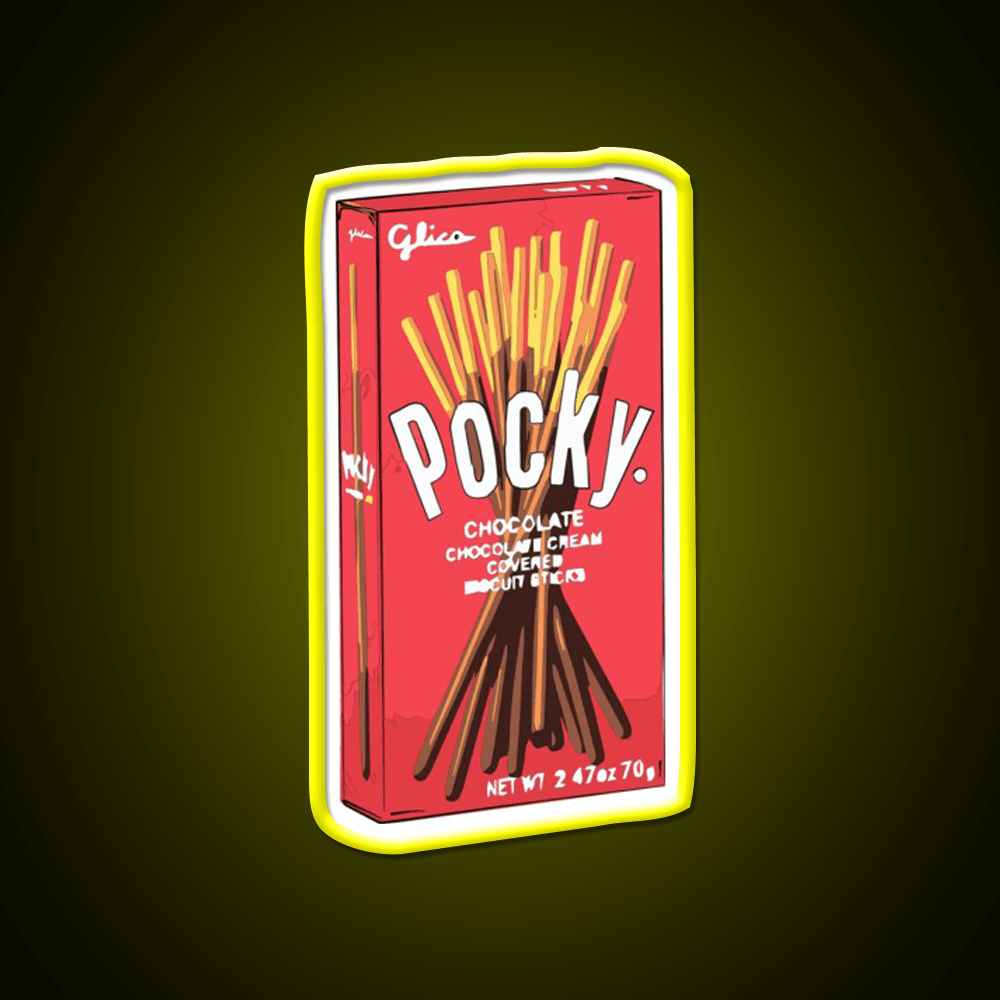 Cute Original Pocky Glico Snack Food Led Neon Sign Rgb Color - Shineneon