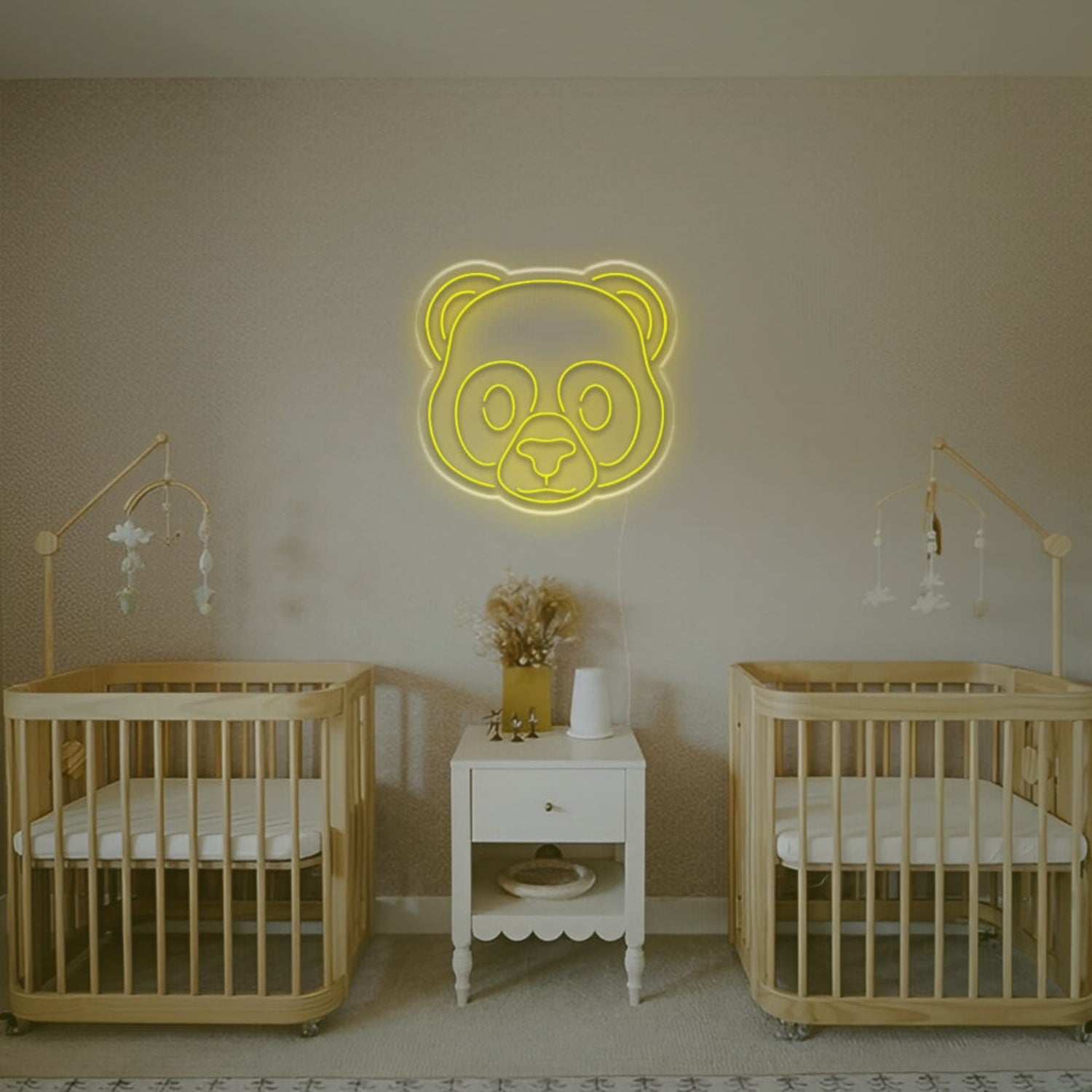 Cute Panda Head Led Neon Sign Kids Rooms - Shineneon