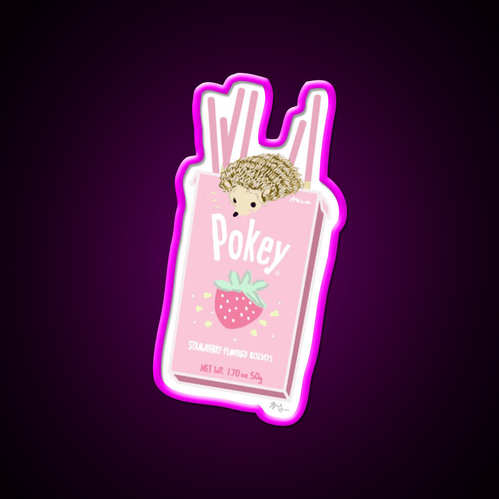 Cute Pink Pocky Pine Snack Food Led Neon Sign Rgb Color - Shineneon