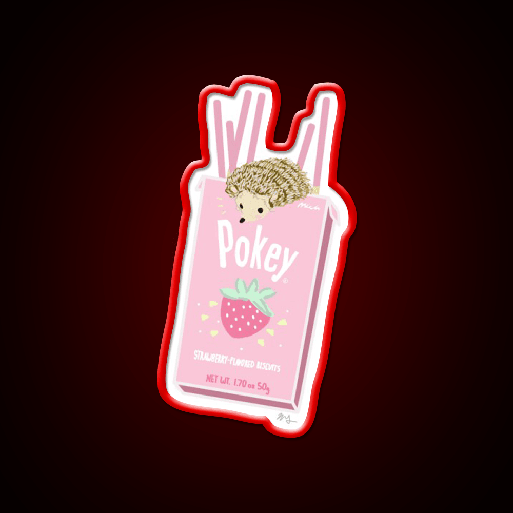 Cute Pink Pocky Pine Snack Food Led Neon Sign Rgb Color - Shineneon