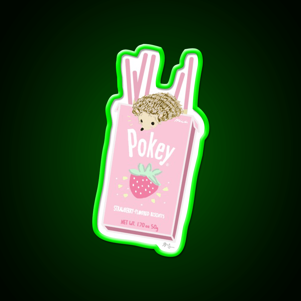 Cute Pink Pocky Pine Snack Food Led Neon Sign Rgb Color - Shineneon