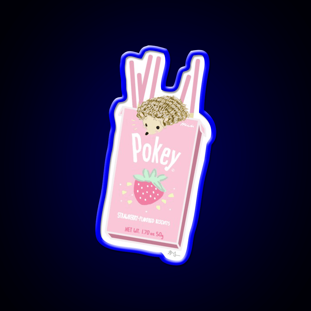 Cute Pink Pocky Pine Snack Food Led Neon Sign Rgb Color - Shineneon