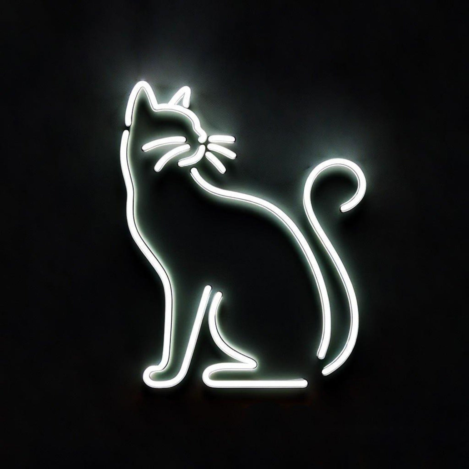 Cute Pink Sitting Cat Led Neon Sign For Bedroom Cafe Pet Shop Decor | Shineneon