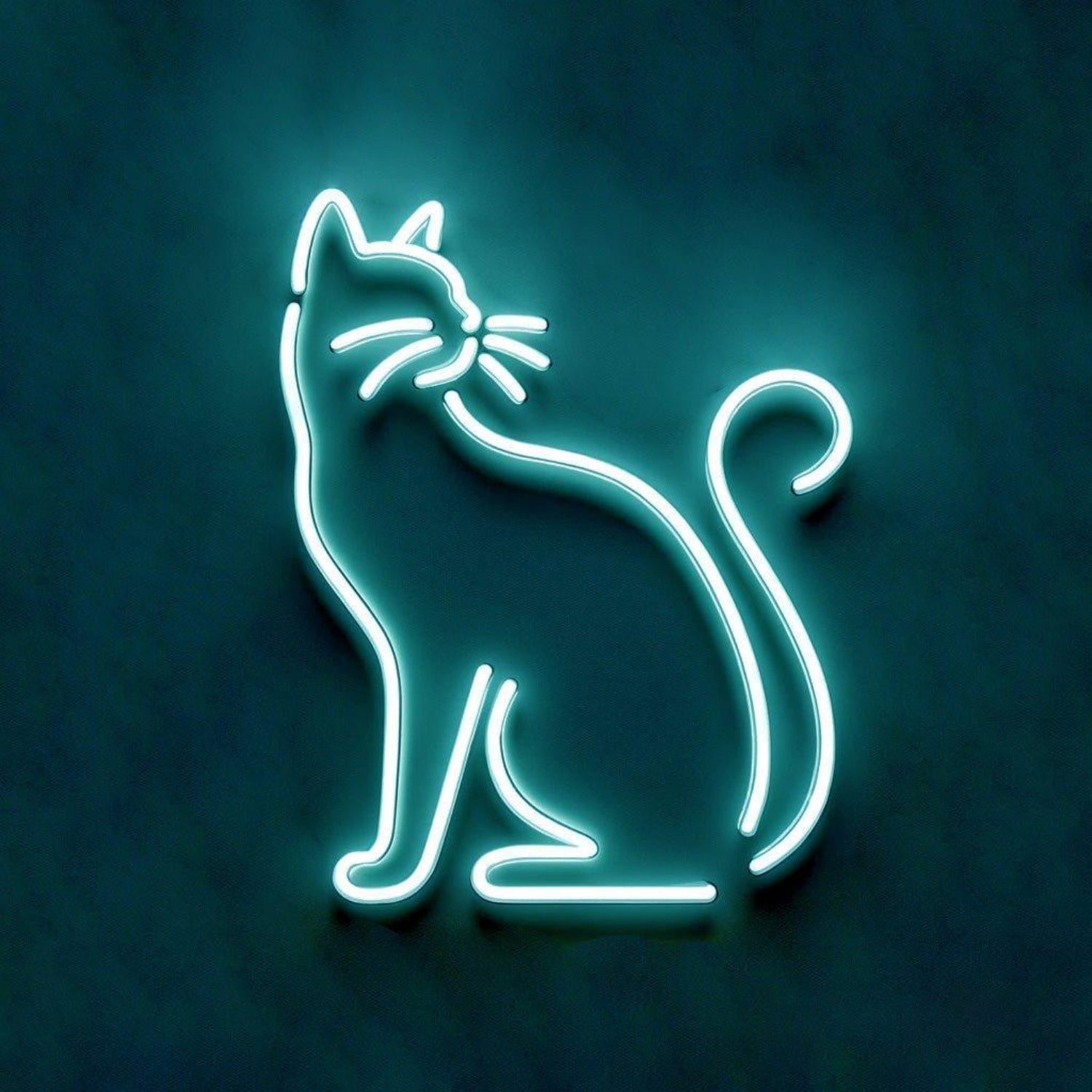 Cute Pink Sitting Cat Led Neon Sign For Bedroom Cafe Pet Shop Decor | Shineneon