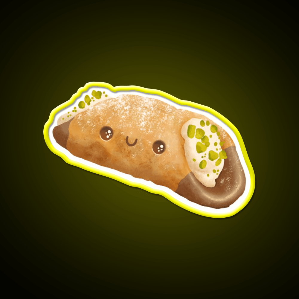 Cute Pistachio Cannoli Snack Food Led Neon Sign Rgb Color - Shineneon