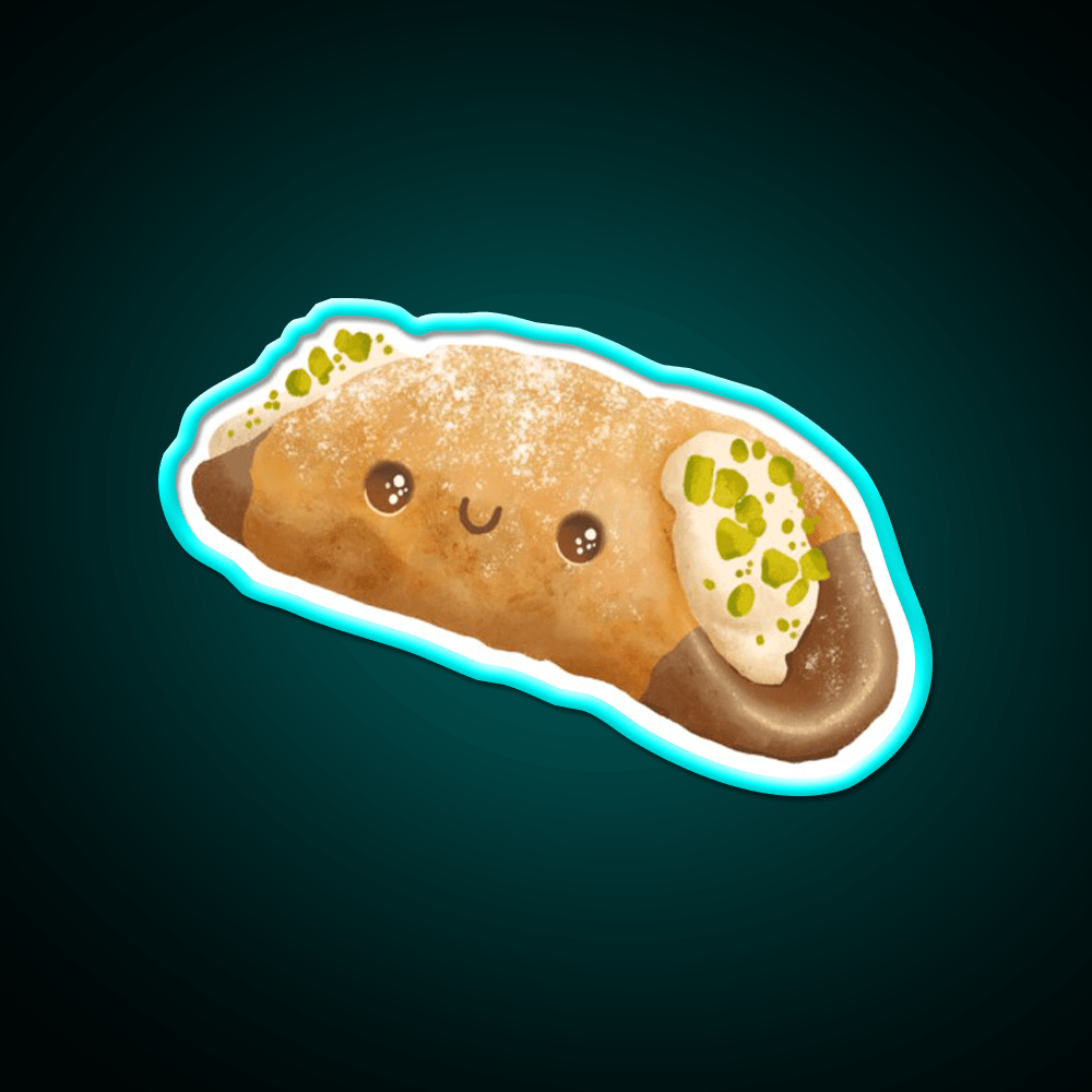 Cute Pistachio Cannoli Snack Food Led Neon Sign Rgb Color - Shineneon