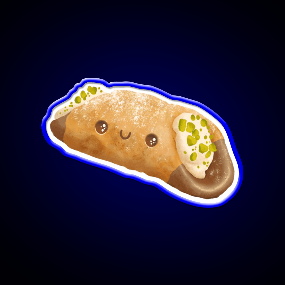 Cute Pistachio Cannoli Snack Food Led Neon Sign Rgb Color - Shineneon