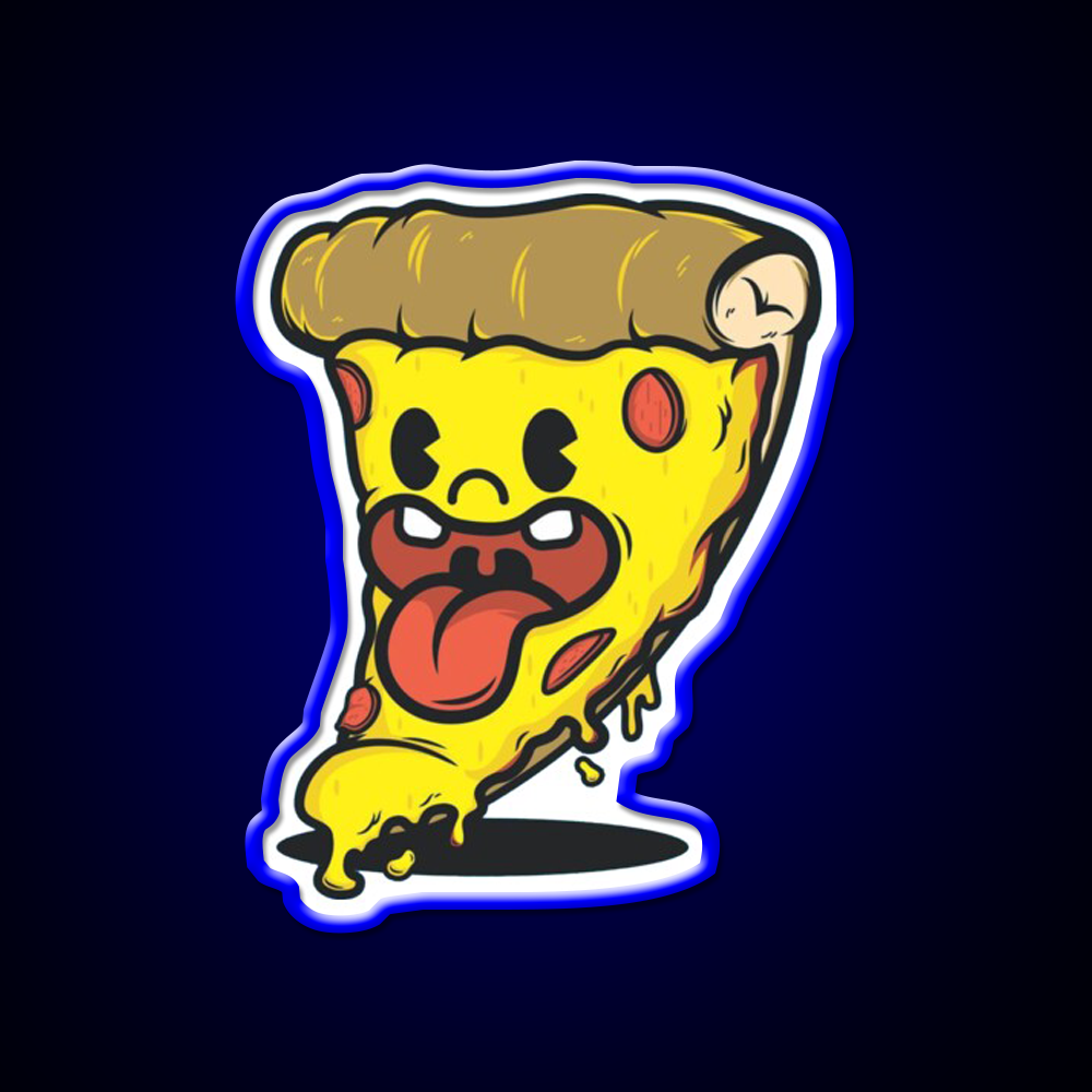 Cute Pizza Fast Food Led Neon Sign For Burger Place Rgb Color