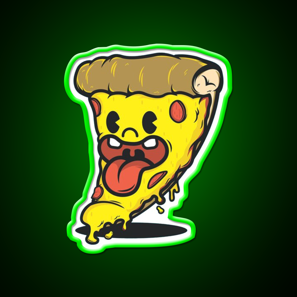 Cute Pizza Fast Food Led Neon Sign For Burger Place Rgb Color