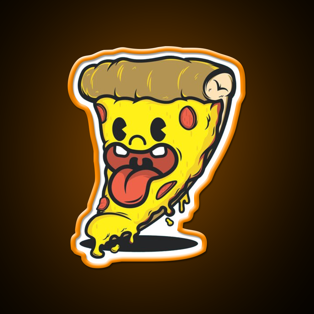 Cute Pizza Fast Food Led Neon Sign For Burger Place Rgb Color