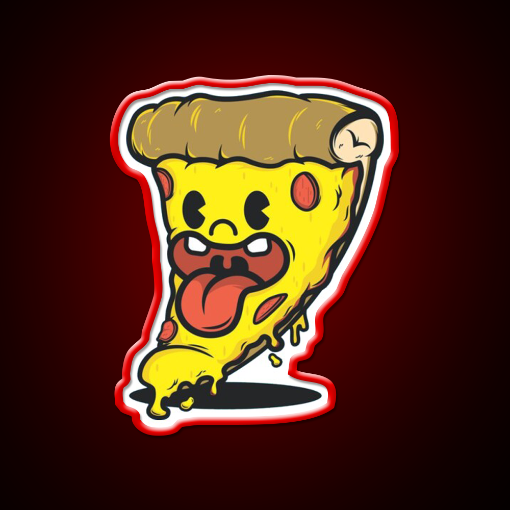 Cute Pizza Fast Food Led Neon Sign For Burger Place Rgb Color