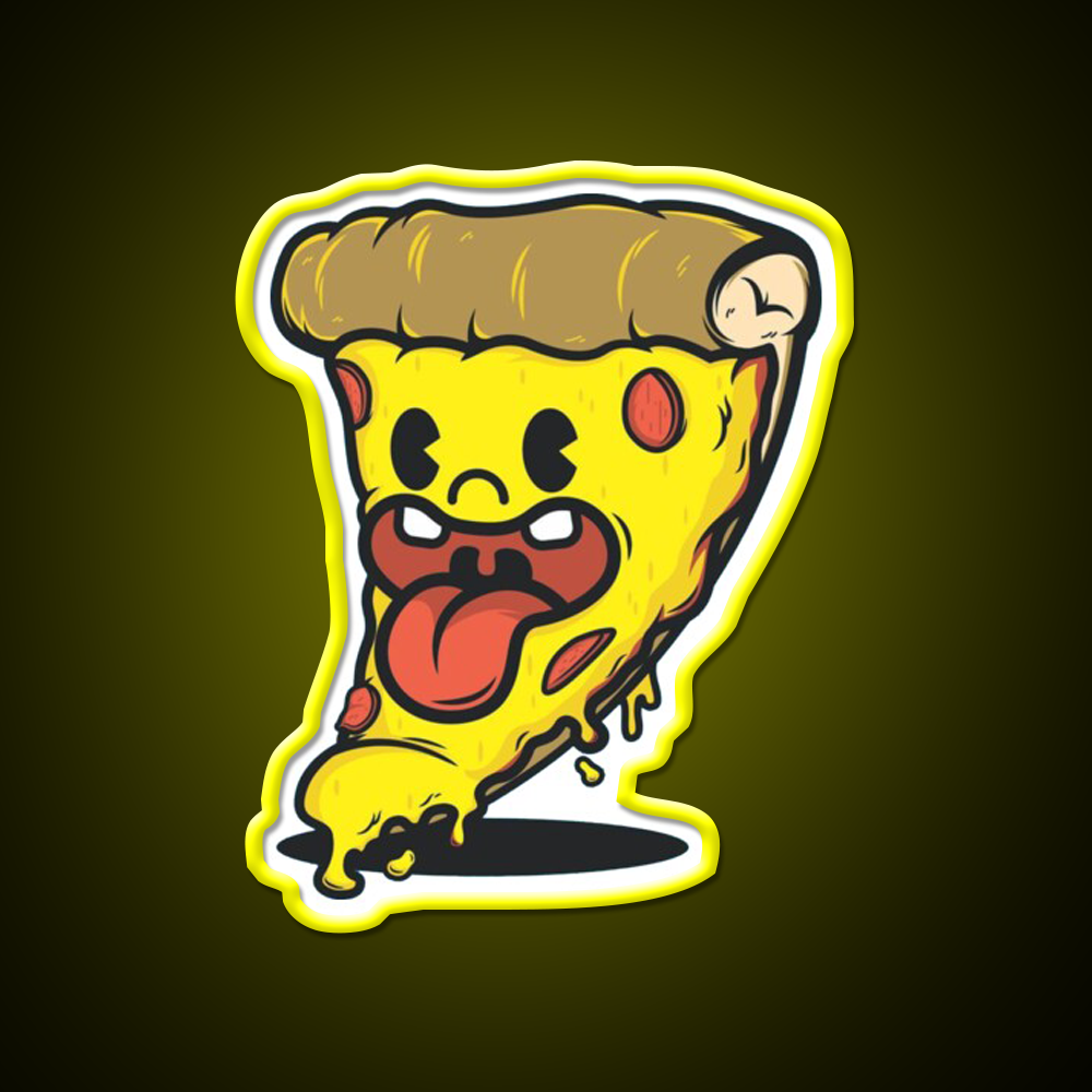 Cute Pizza Fast Food Led Neon Sign For Burger Place Rgb Color