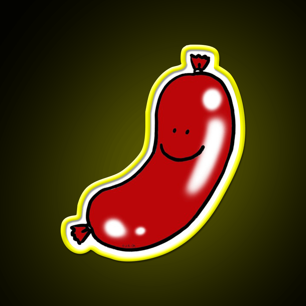 Cute Pork Sausage Snack Food Led Neon Sign Rgb Color - Shineneon