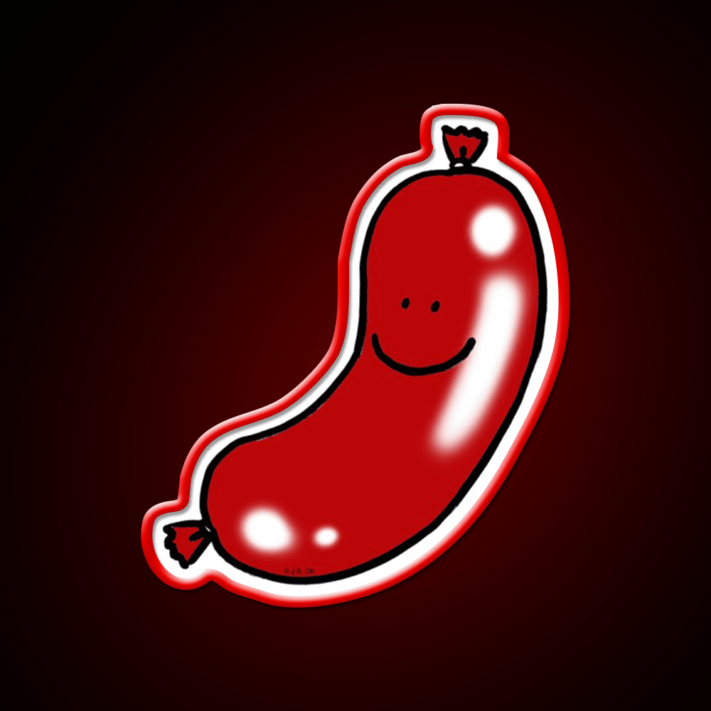 Cute Pork Sausage Snack Food Led Neon Sign Rgb Color - Shineneon