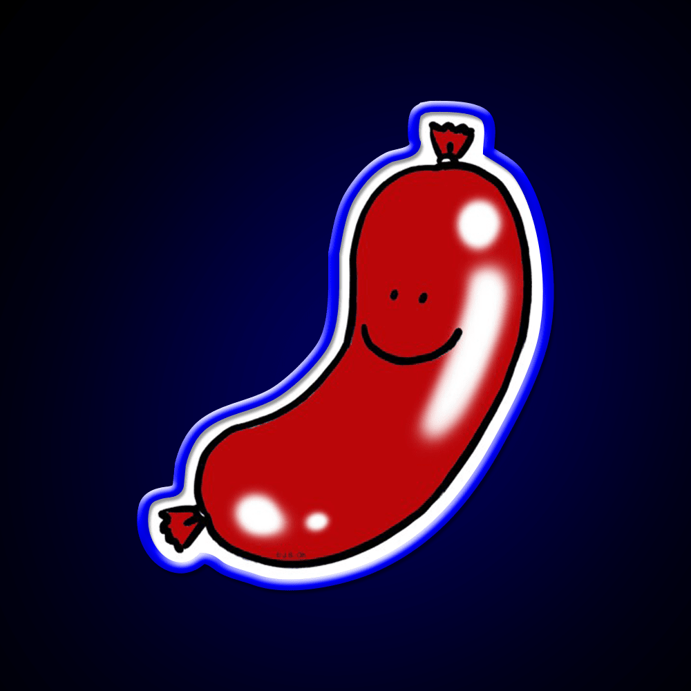 Cute Pork Sausage Snack Food Led Neon Sign Rgb Color - Shineneon
