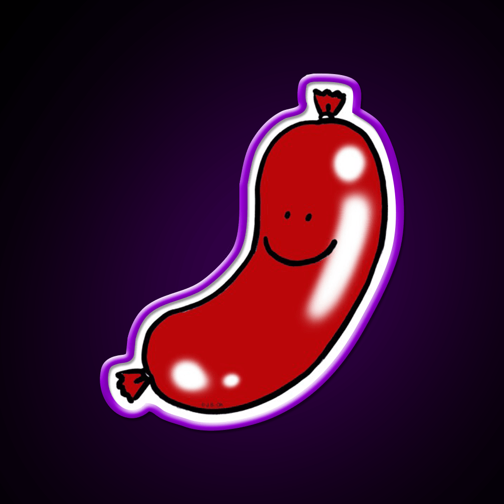 Cute Pork Sausage Snack Food Led Neon Sign Rgb Color - Shineneon