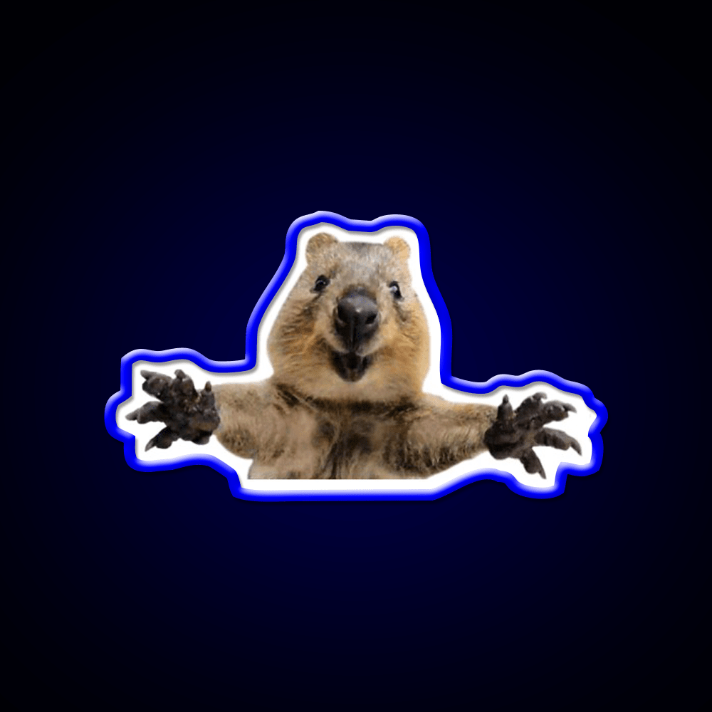 Cute Quokka Hug Welcome Led Neon Sign Open Sign Rgb Color - Shineneon