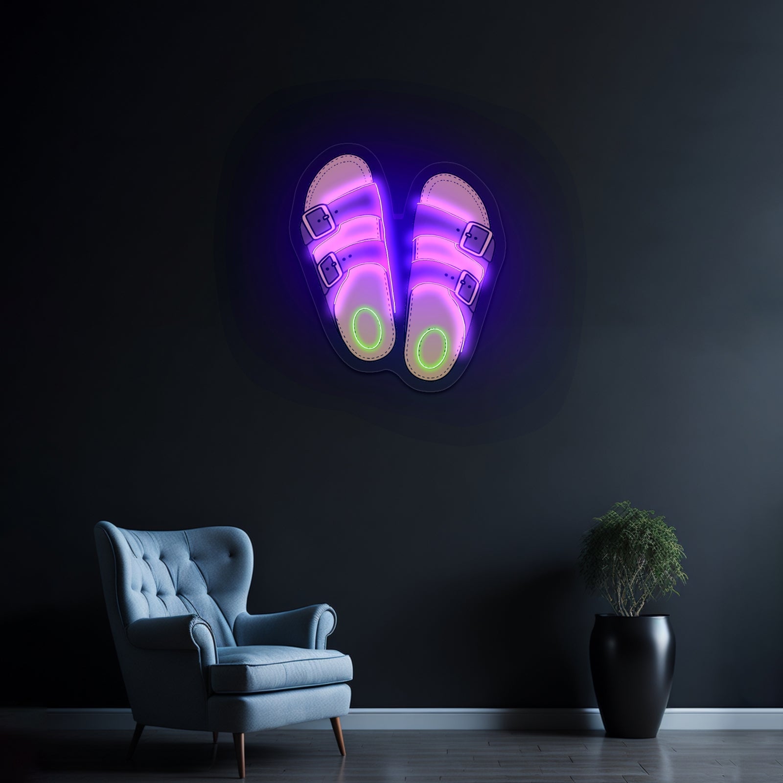 Cute Sandals Beach Aesthetic Neon Signs - Shineneon