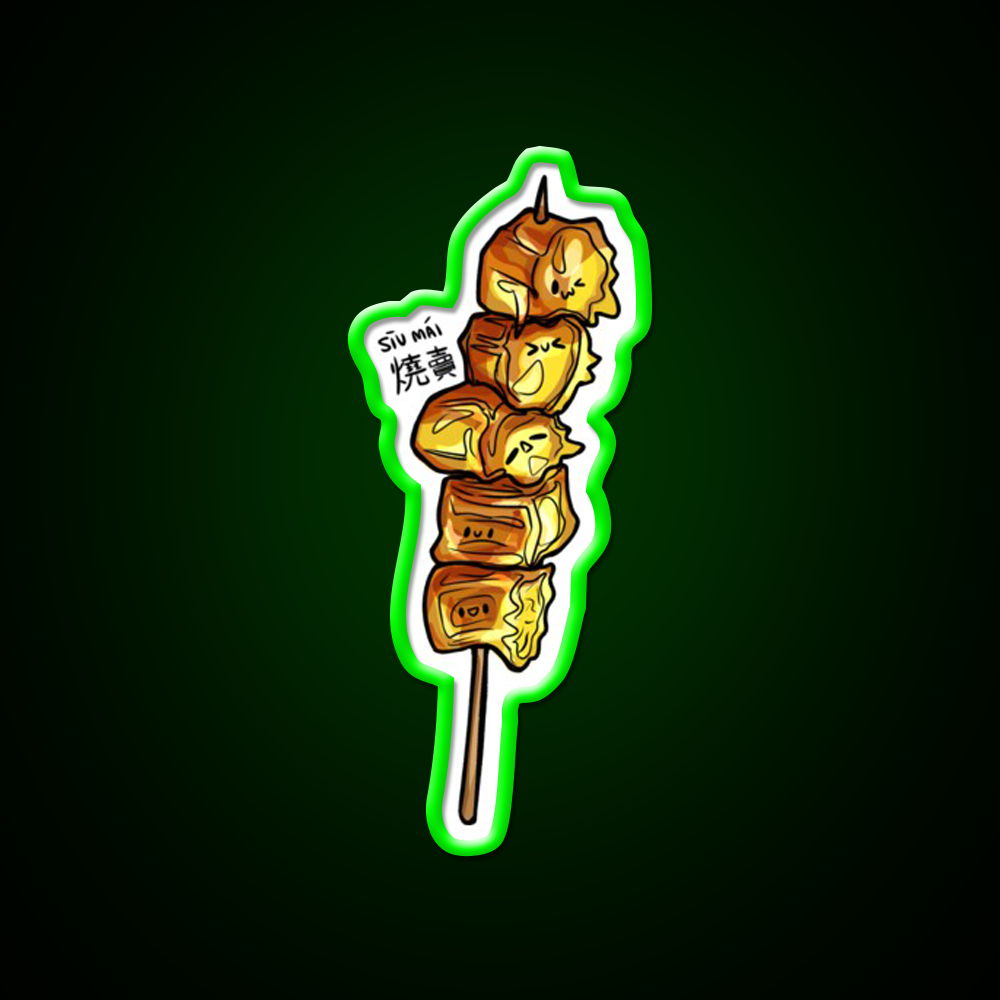 Cute Siu Mai Led Neon Sign Chinese Food Rgb Color