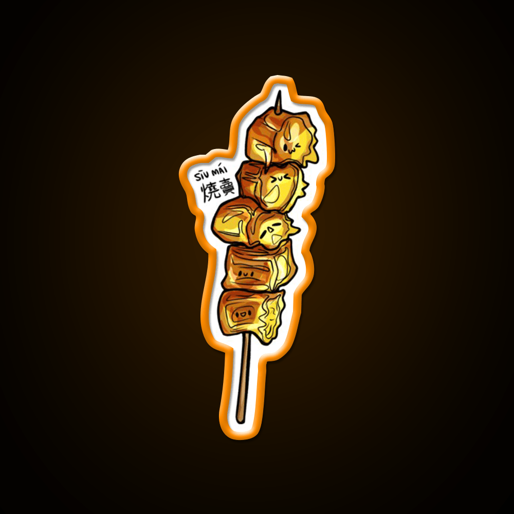 Cute Siu Mai Led Neon Sign Chinese Food Rgb Color - Shineneon