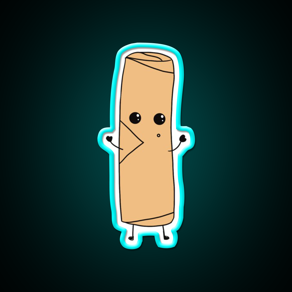 Cute Spring Roll Led Neon Sign Chinese Food Rgb Color