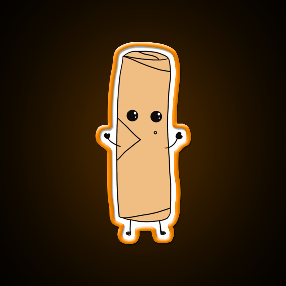 Cute Spring Roll Led Neon Sign Chinese Food Rgb Color