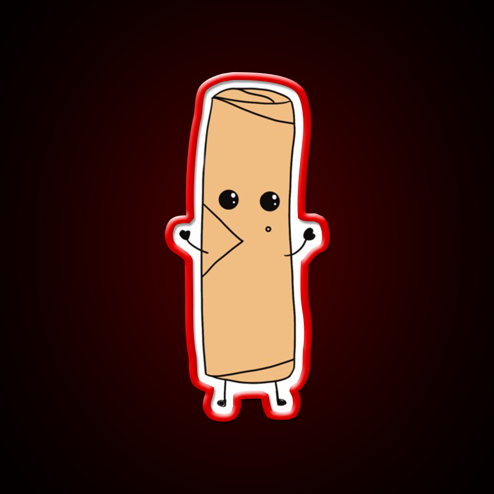 Cute Spring Roll Led Neon Sign Chinese Food Rgb Color